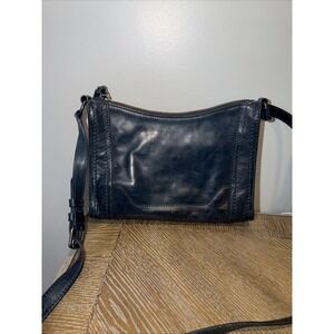 Frye Melissa Zip Crossbody Ocean Blue leather